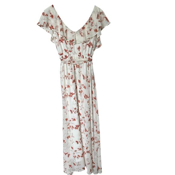 Baltic Born Katya Womens Ruffle Maxi Dress Flutter Sleeve Floral - Picture 2 of 8